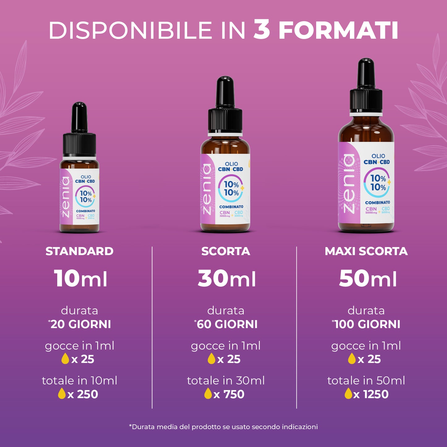 Zenia Olio CBN 10% + CBD 10%