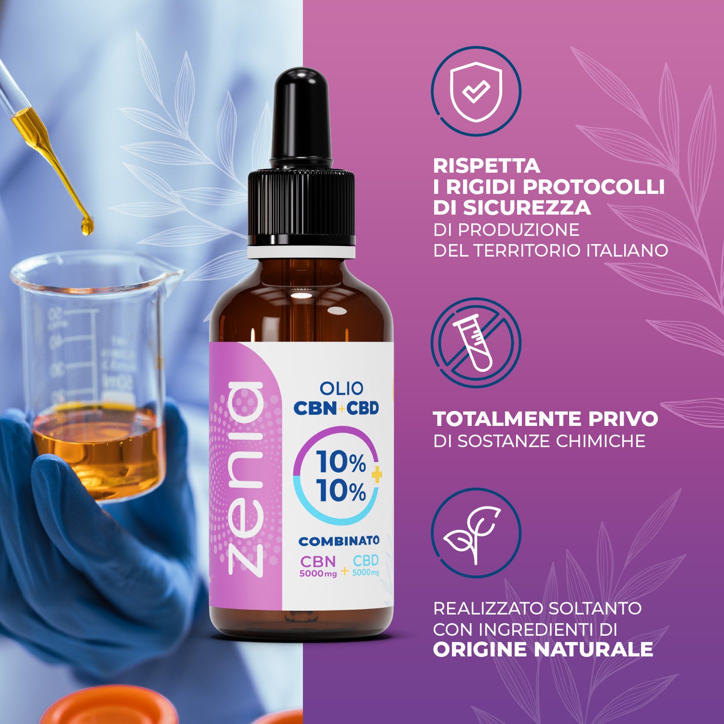 Zenia Olio CBN 10% + CBD 10%