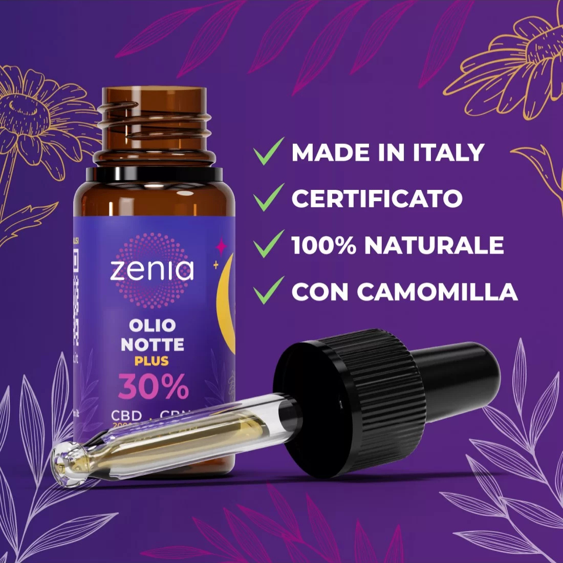 Zenia Olio Notte Plus CBN+CBD