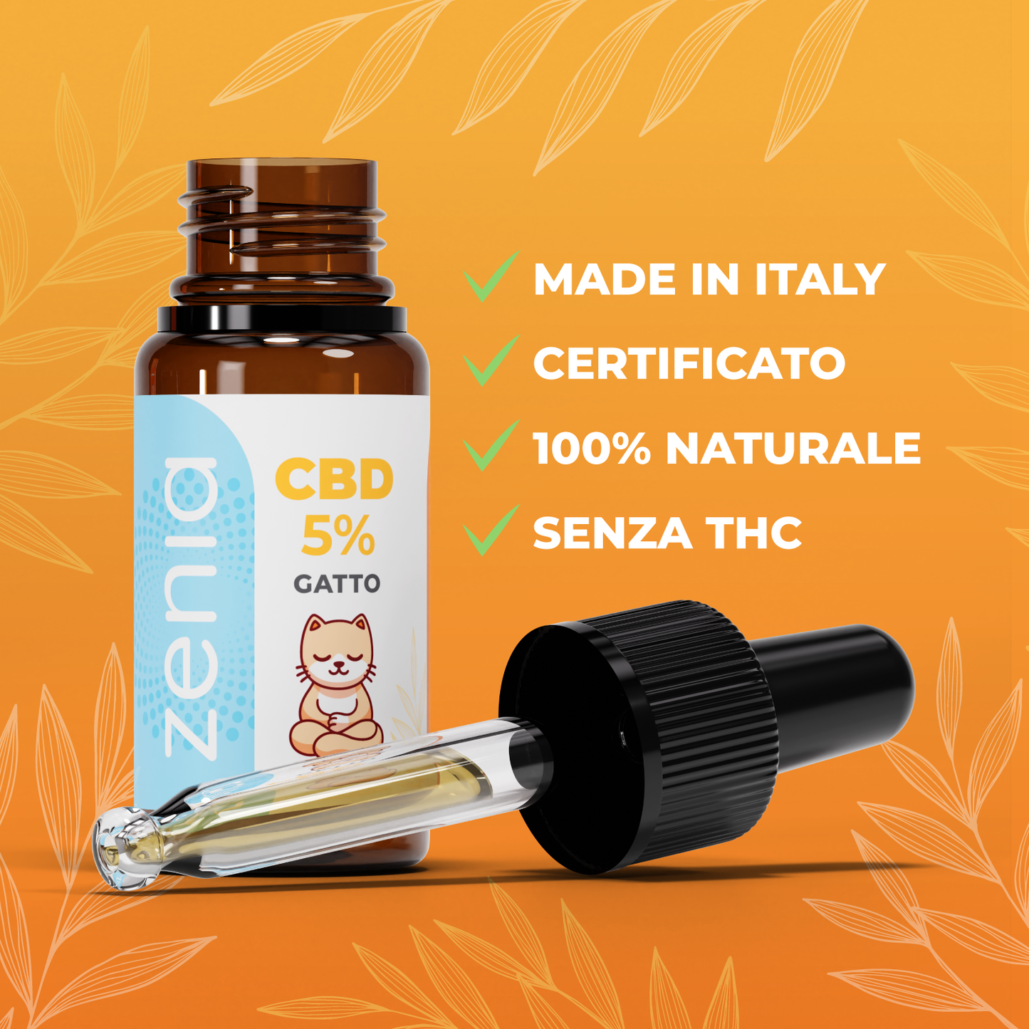 Zenia Olio CBD 5% Gatto