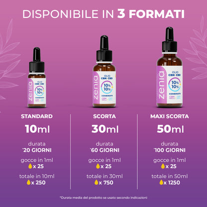 Zenia Olio CBN 10% + CBD 10%