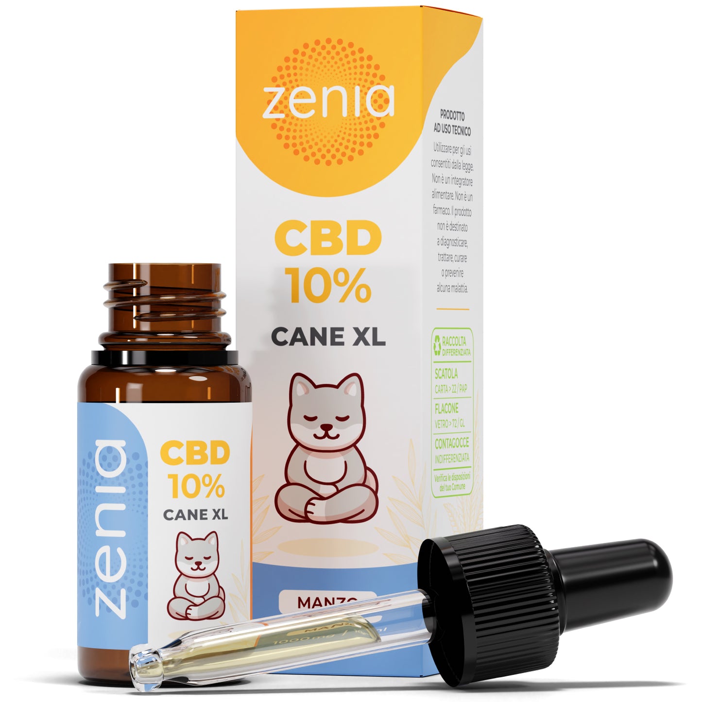 Zenia Olio CBD 10% Cane XL