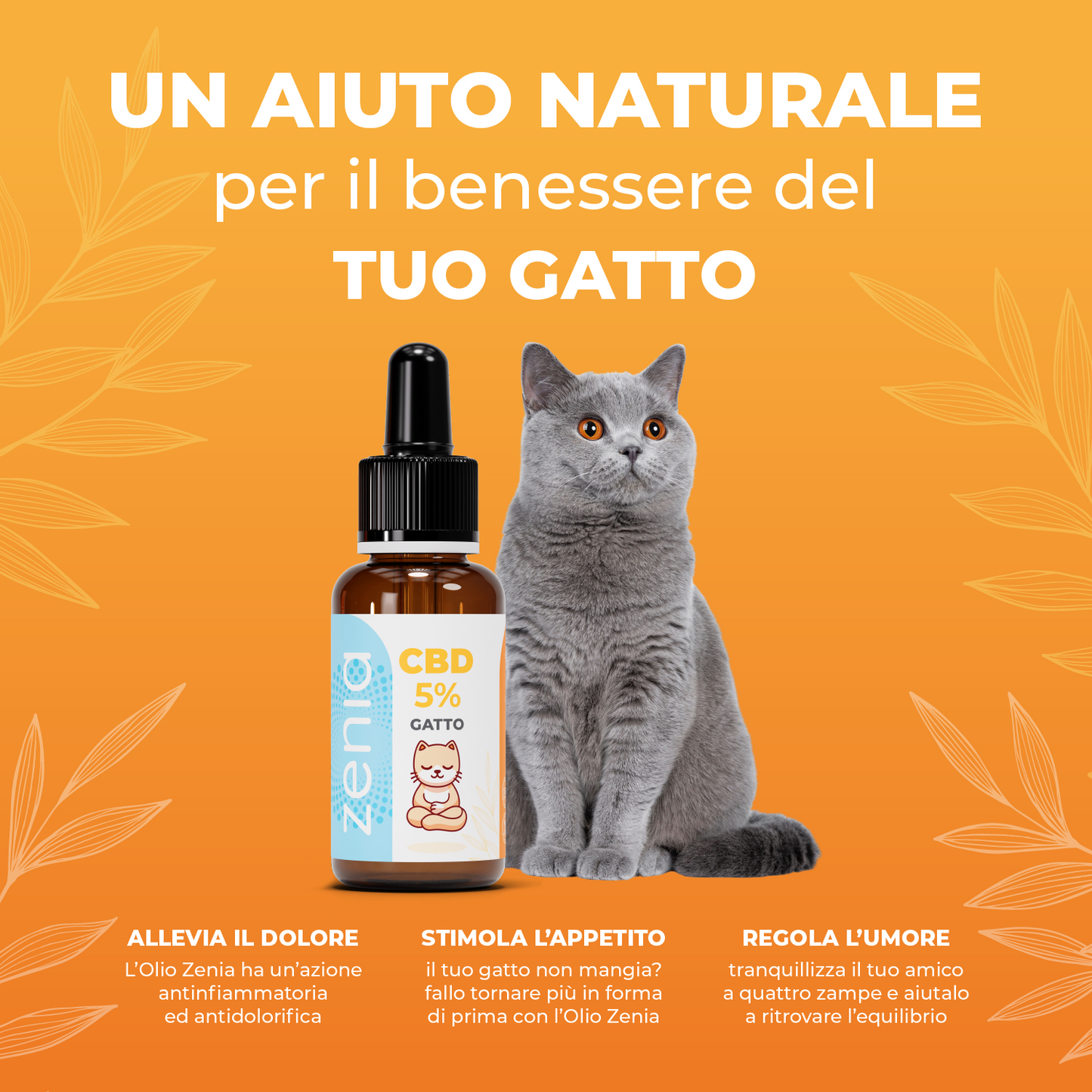 Zenia Olio CBD 5% Gatto