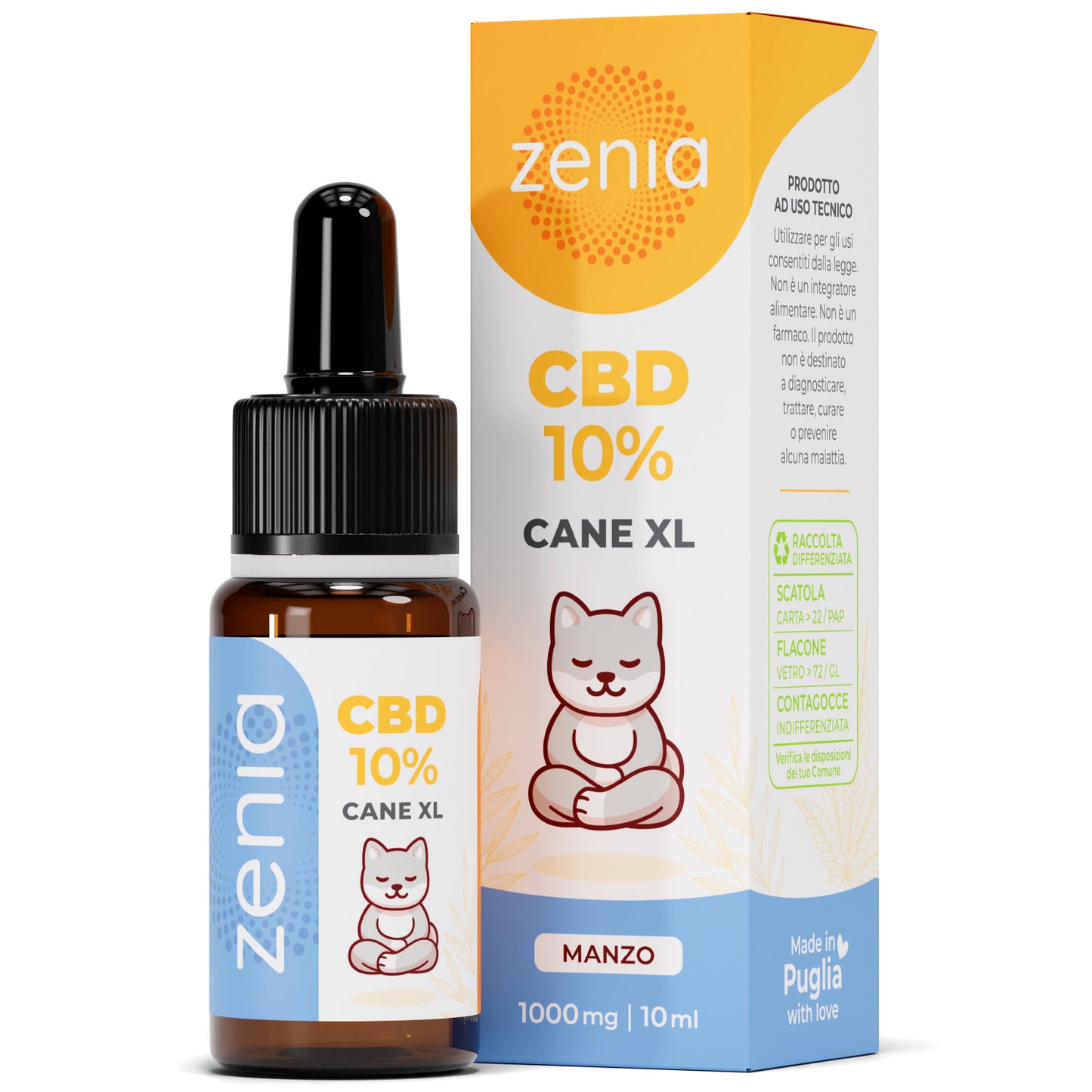 Zenia Olio CBD 10% Cane XL